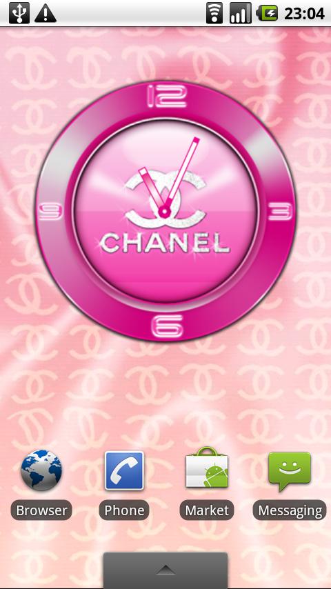 Coco Chanel PINK Clock Android Personalization