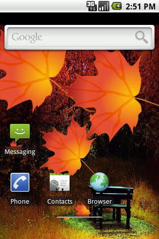 AUTUMN LEAFS LIVE WALLPAPER Android Themes