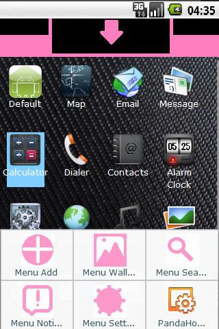 PandaHome Carbon Pink Android Themes