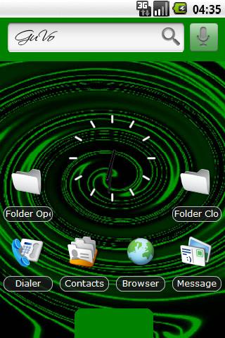 Swirls Green Android Themes