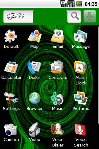 Swirls Green Android Themes