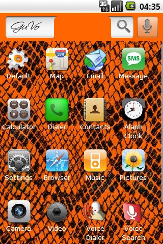 iSnake Orange Android Themes