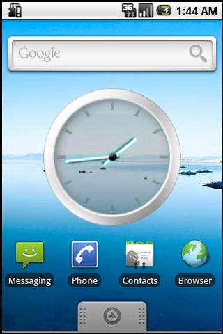 Cyan Clear Clock Widget Android Themes