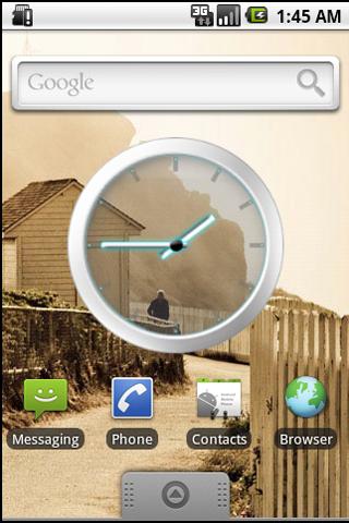 Cyan Clear Clock Widget Android Themes
