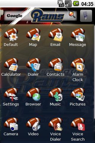 St. Louis Rams theme Android Personalization