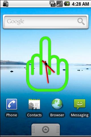 Flip Off Clock Widget Green