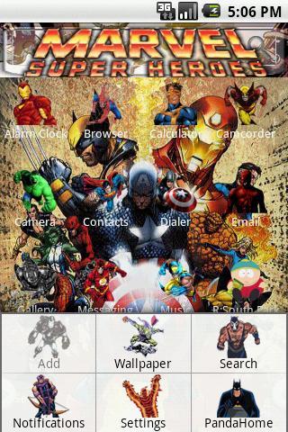 Theme:Marvel SuperHeros Android Themes