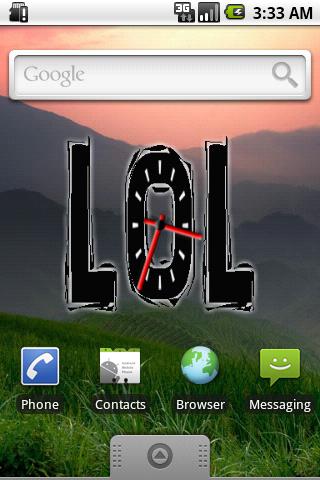 LOL Analog Clock Widget Big Android Themes