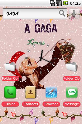 Gaga Christmas w/ iPhone icons Android Themes
