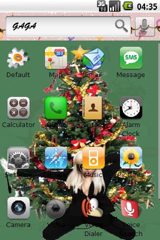 Gaga Christmas w/ iPhone icons Android Themes