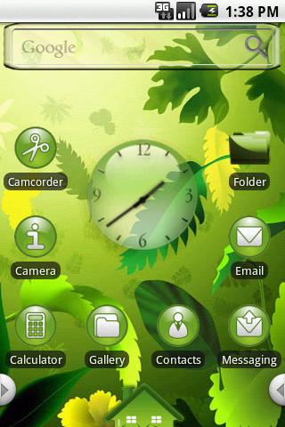 HD Theme:Green Home Android Themes