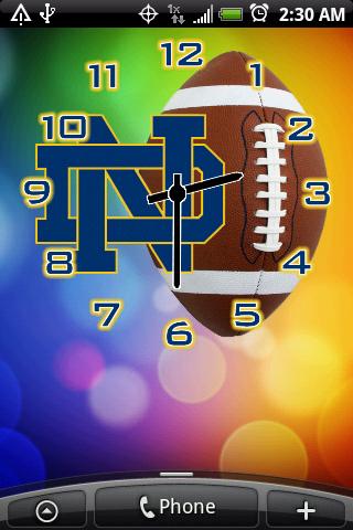 Notre Dame Football Clock Pack Android Themes