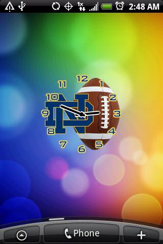 Notre Dame Football Clock Pack Android Themes