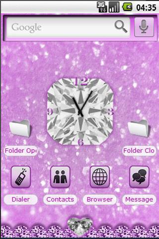 HD Pink Diamond Girl Theme Android Themes