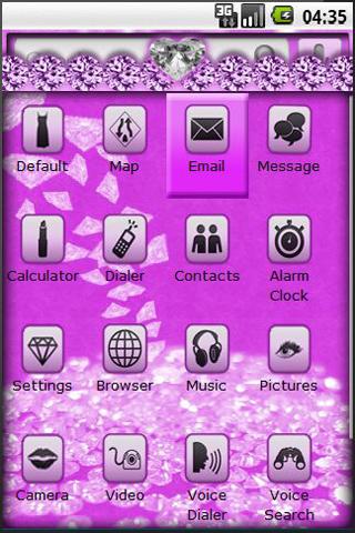 HD Pink Diamond Girl Theme Android Themes