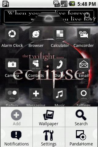 HD Theme:Twilight Eclipse Android Themes