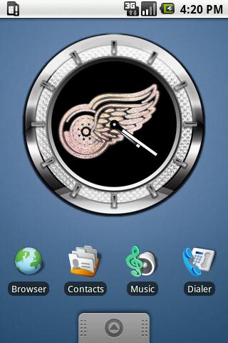 CLOCK RED WINGS Android Themes