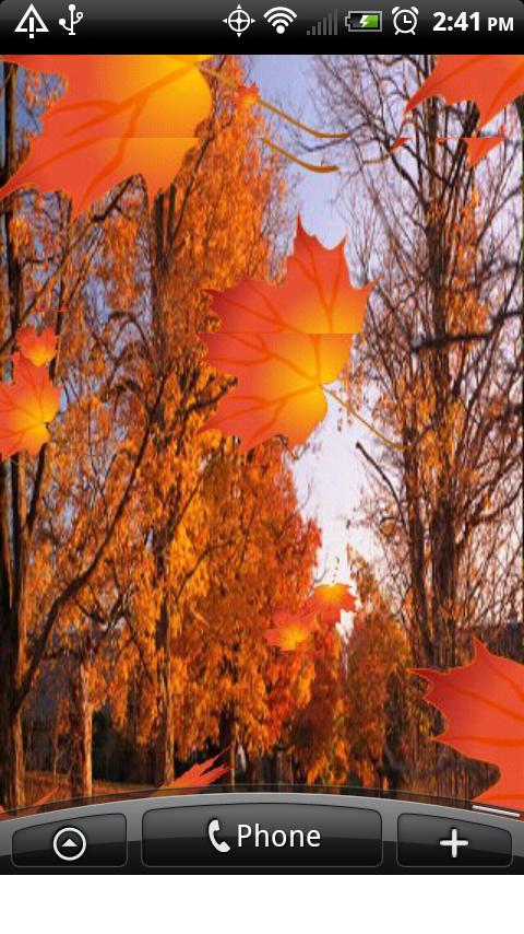 AUTUMN FALLING LEAFS LIVE WALL Android Themes