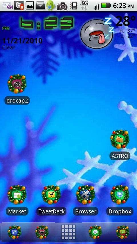Christmas Glow ADW Android Themes
