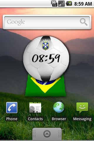 Brazil Football Clock