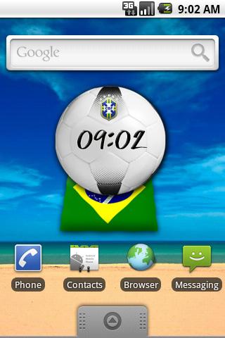 Brazil Football Clock Android Themes