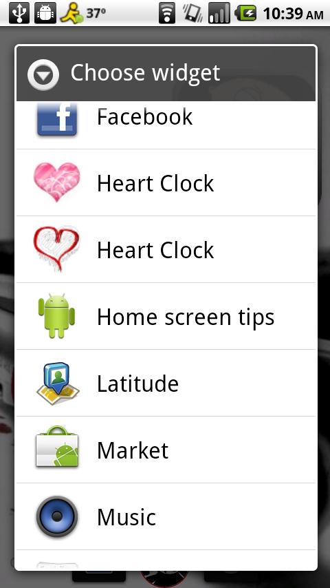 Heart ClockWidget Android Themes