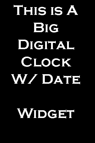 Navy Big Digital Clock Widget Android Themes