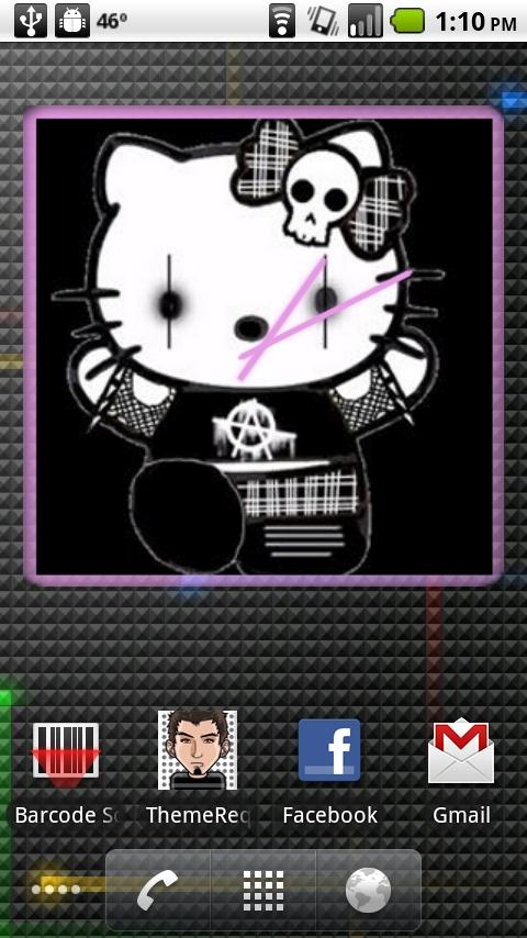 Hello Kitty Emo Clock Widget Android Themes