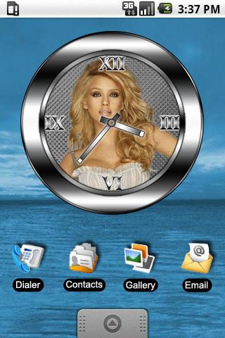 Jessica Alba clock widget Android Personalization