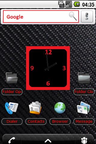 aHome Carbon Red Android Themes