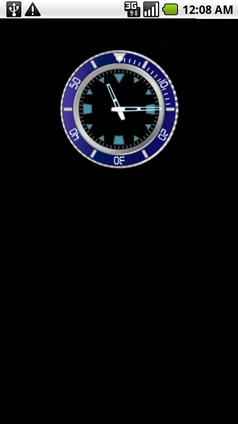 Blue Rolex Clock Widget Android Themes