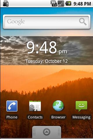 Cloudy Day Digital Clock Android Themes