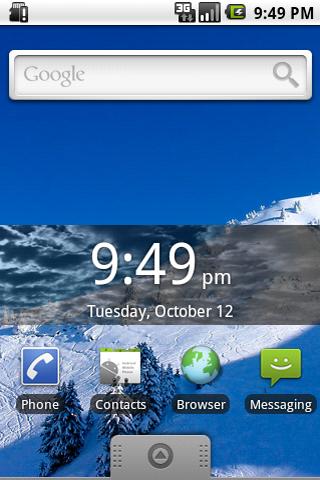 Cloudy Day Digital Clock Android Themes
