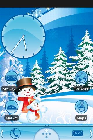 Cheerful Snowman Theme Android Themes
