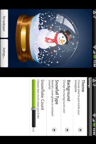 Snow Globe Live Wallpaper Android Themes