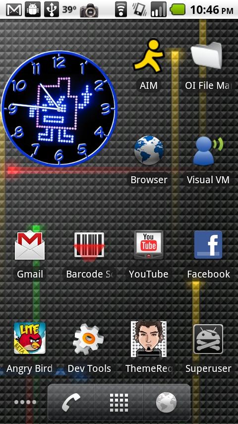 Aqua Teen Alien Finger Clock Android Themes