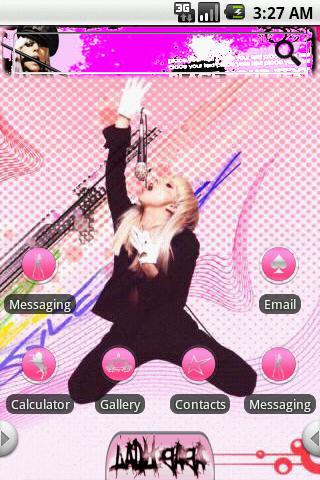 Theme:Lady Gaga Pink Android Themes