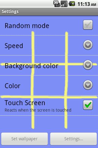 Tic-tac-toe LWP Android Personalization