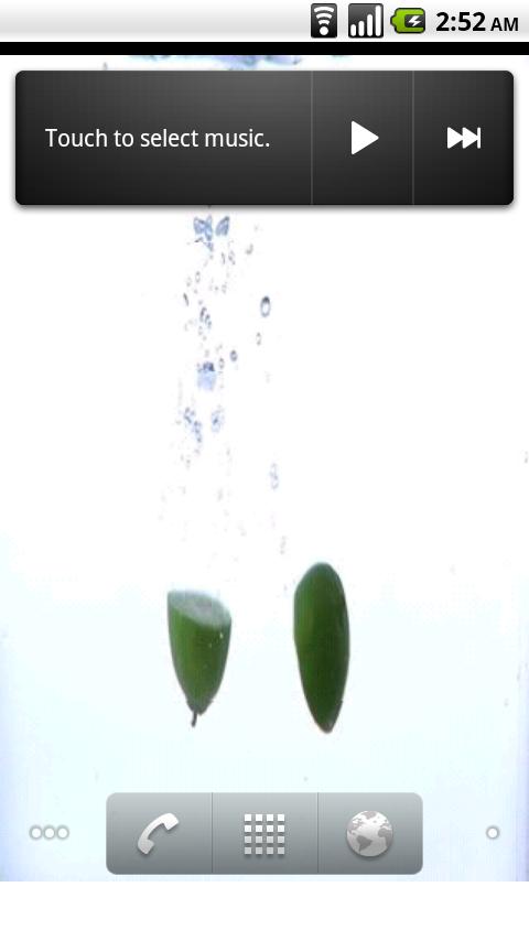 Lime in Water Live Wallpaper Android Themes