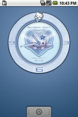 HELLO KITTY BLUE Clock Android Themes