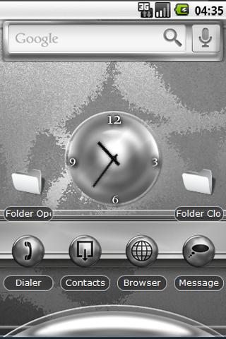 Chrome and Silver Theme Android Themes