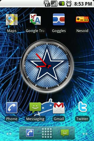 Large Cowboys Clock Widget Android Themes