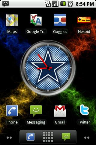 Large Cowboys Clock Widget Android Themes