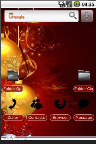 Golden Baubles Android Themes