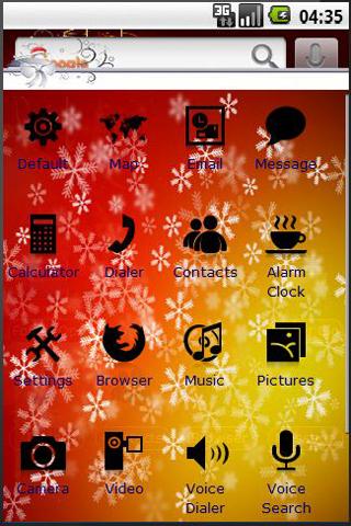 Golden Baubles Android Themes