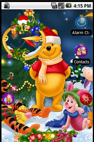 Open Home Skin Winnie P  Xmas Android Themes
