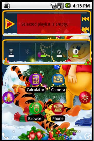 Open Home Skin Winnie P  Xmas Android Themes