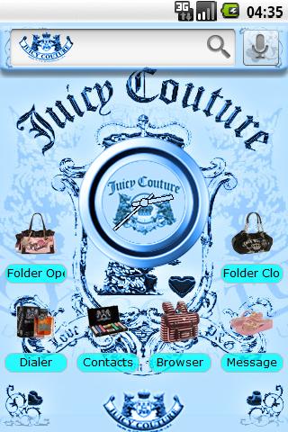Theme: Juicy Couture Blue Android Themes