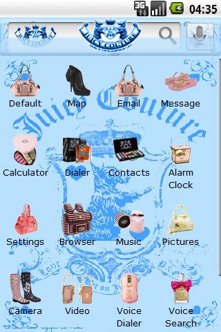 Theme: Juicy Couture Blue Android Themes