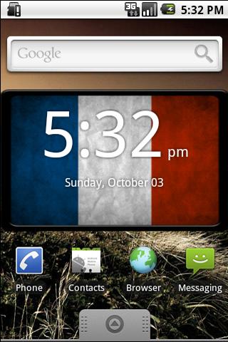 French Digital Clock Widget